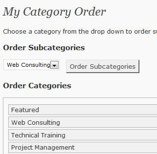 my category order wordpress plugin